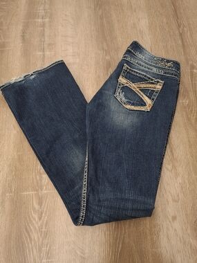 Silver Jeans Co. Twisted Bootcut Jeans Women's 29x33 Medium Wash Distressed